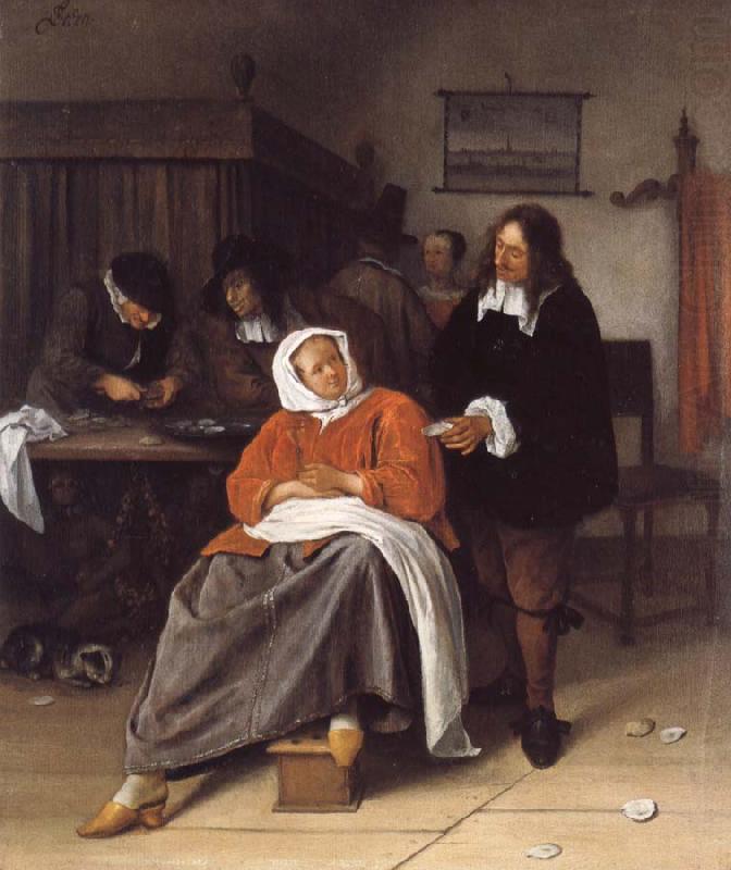 Jan Steen An Interior with a Man Offering an Oyster to a Woman china oil painting image